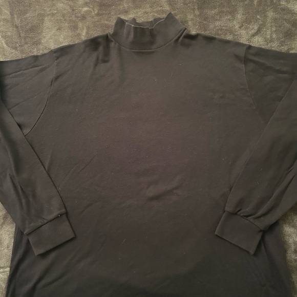 Vintage Lands' End Black Cotton Turtleneck - Picture 3 of 5